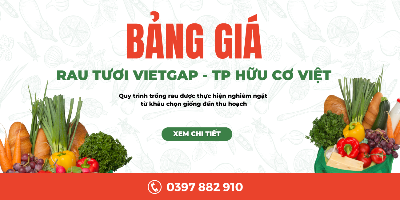 Cập nhật Bảng Giá Rau Tươi VietGap của NCC TP Hữu Cơ Việt tại gian hàng Đi chợ hộ