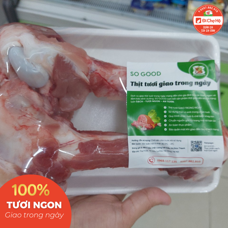 Xương Ống Heo Tươi, Ninh Ngọt Nước 1Kg